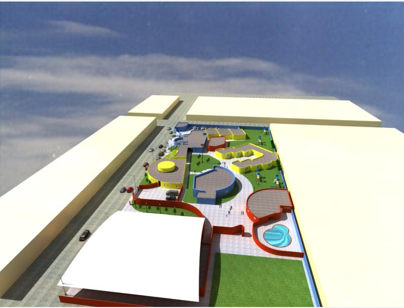 child day care elevation dwg file