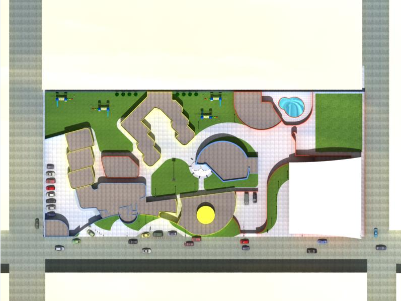 child day care elevation dwg file