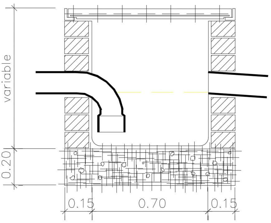 Chimney Pipeline 2d sectional view