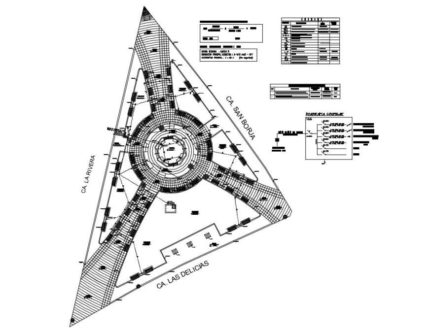 City architectural electrical installation in an area 2d plan detail layout file in dwg format