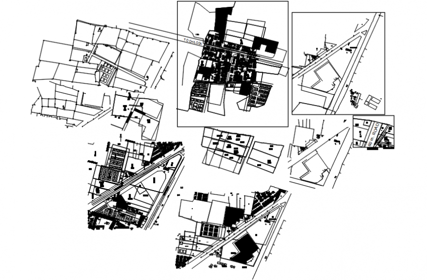 City architecture map and layout plan of Gujarat cad drawing details dwg file