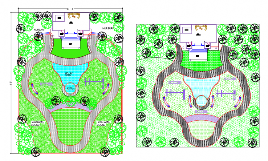 Club House & Garden LAy-out detail drawing