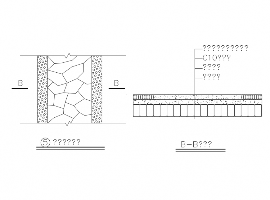 Cobble garden road cad drawing details dwg file
