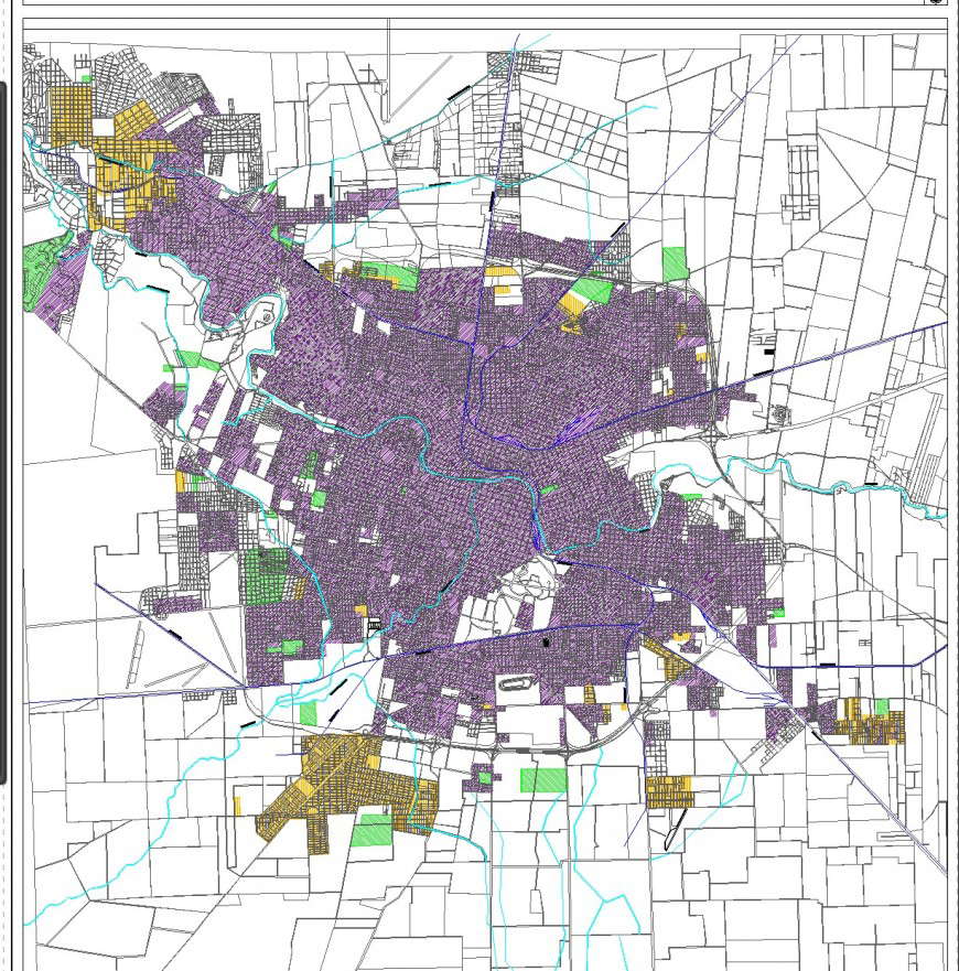 Coloring line map plan layout file
