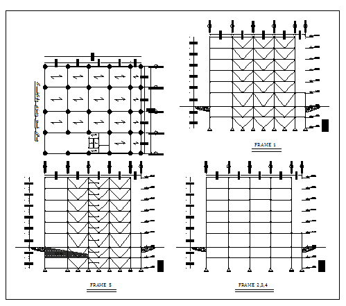column and bean structure dwg file 