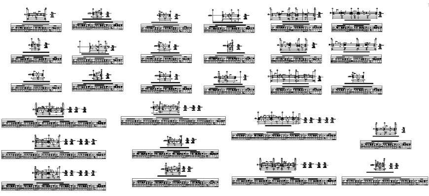 Column and beam construction detailing 2d view layout file in autocad format
