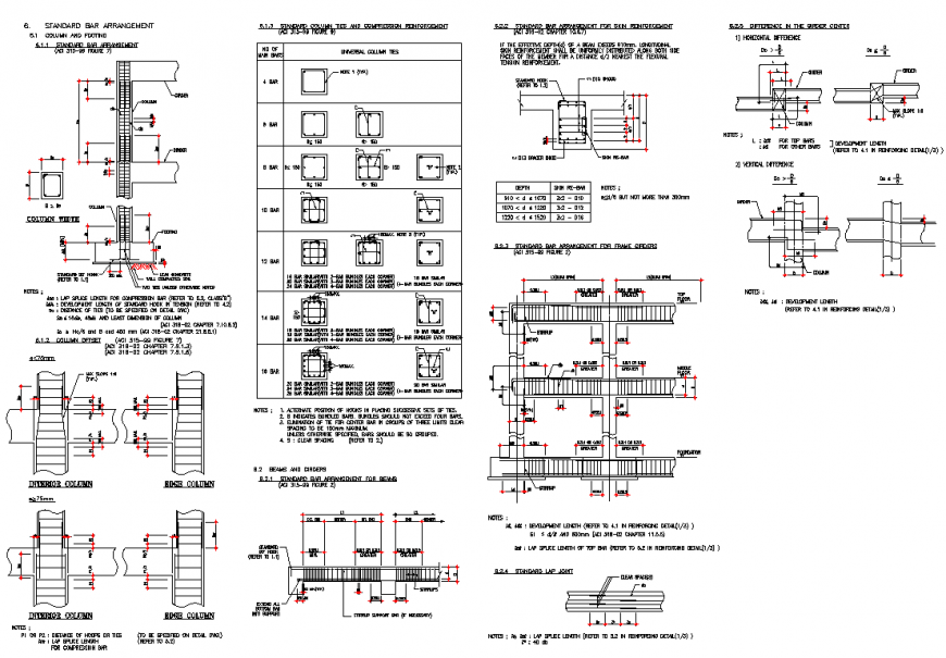 Column and beam section autocad file