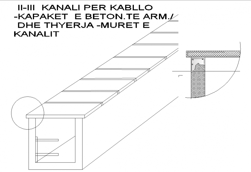 Column and roof detail drawing in dwg file.