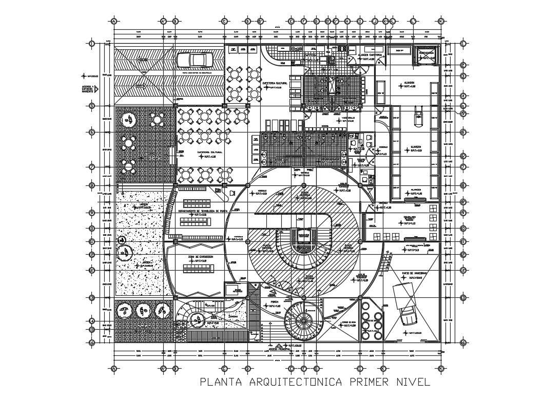 commercial complex plan In CAD Drawing