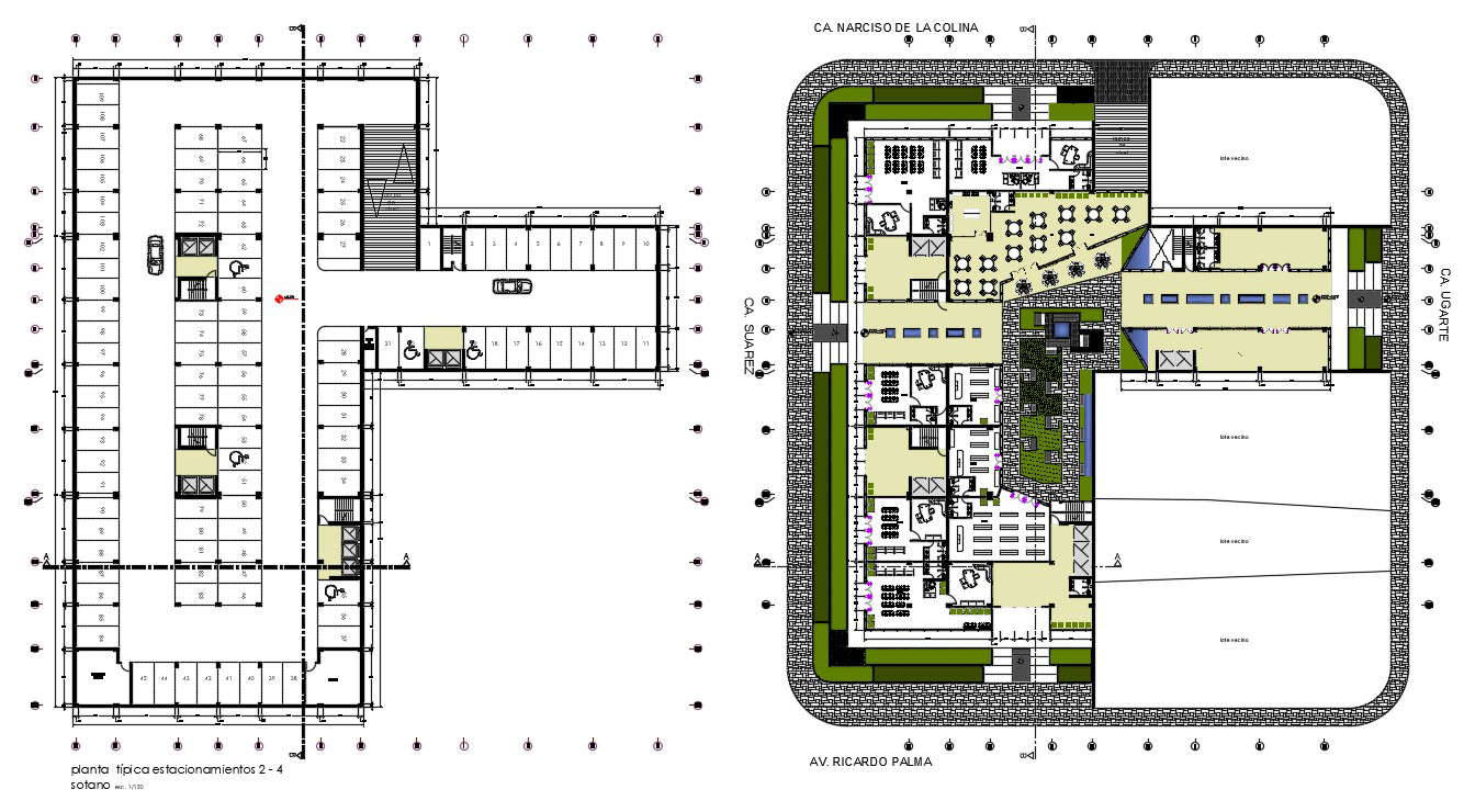 commercial office building Layout Plan