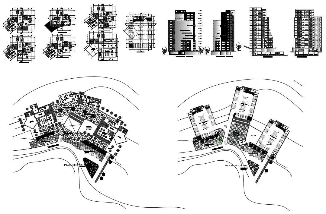 commercial with residential building