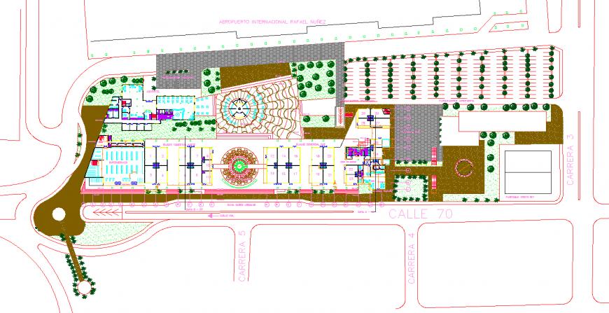 Commercial building drawing in dwg file.