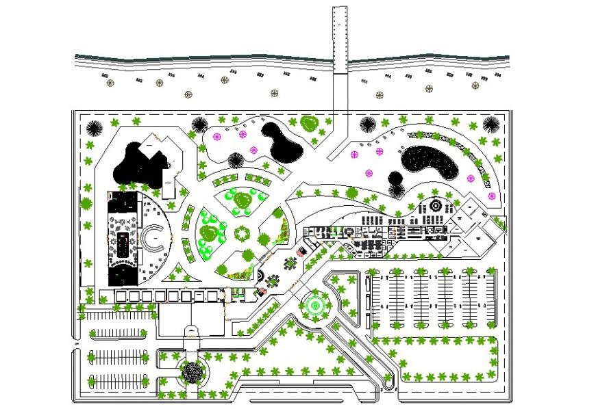 Commercial building office plan autocad file