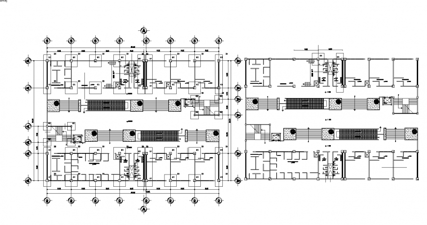 Commercial foundation drawing in dwg AutoCAD.