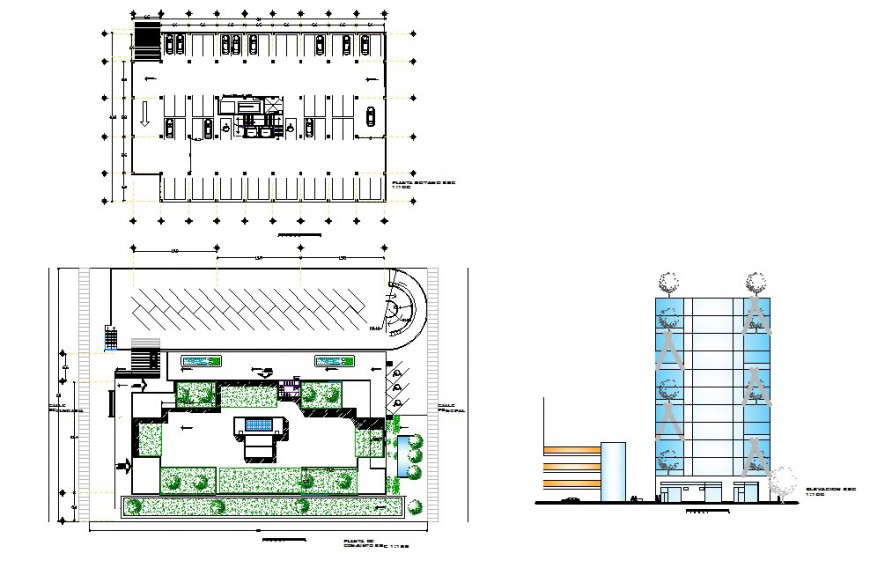 Commercial grand building elevation