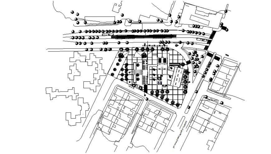Commercial school planning detail dwg file