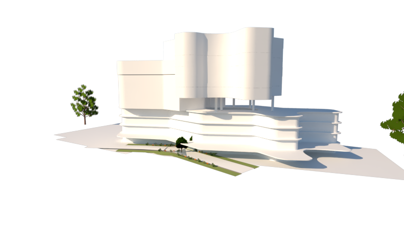 3D Commercial Building Free Download SKP File