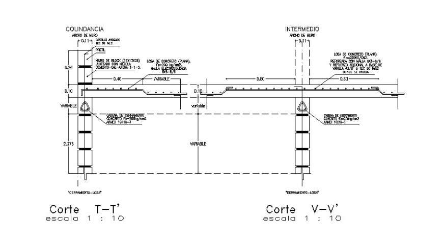 Concrete bridge detail drawing in AutoCAD file.