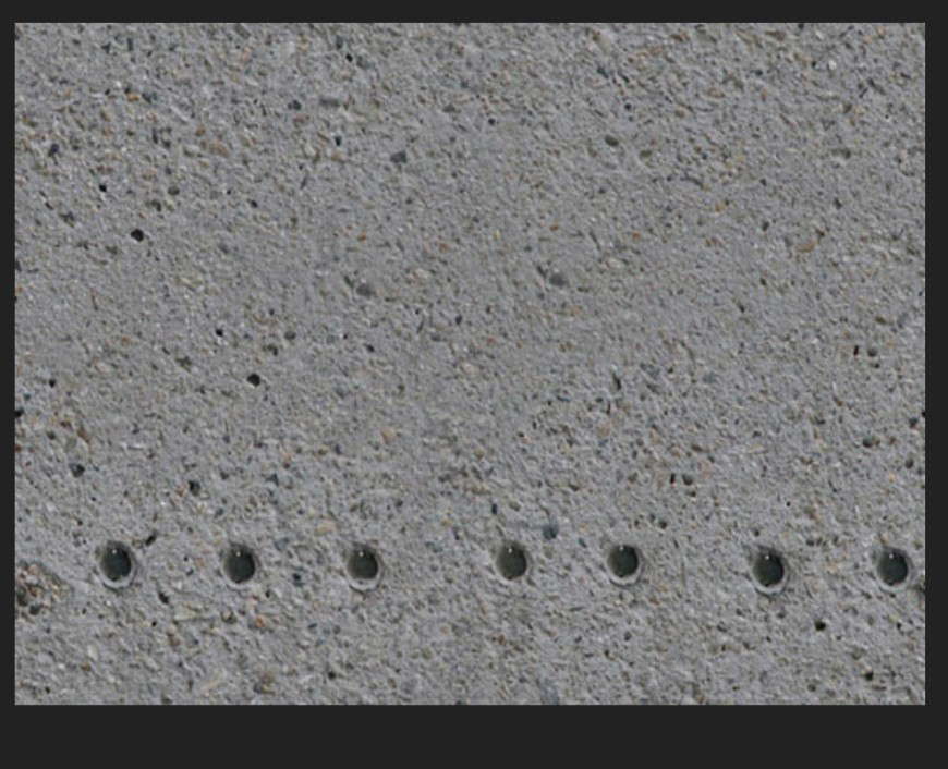 Concrete holes and texture detail layout JPEG file
