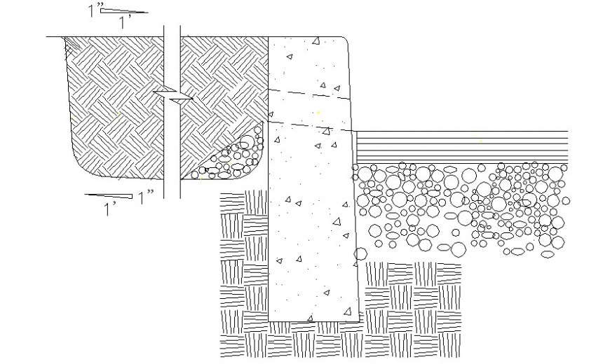 Concrete masonry details 2d view drawing in AutoCAD software