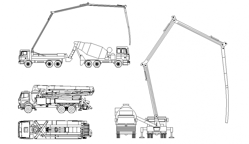 Concrete Pump Trucks Design Block