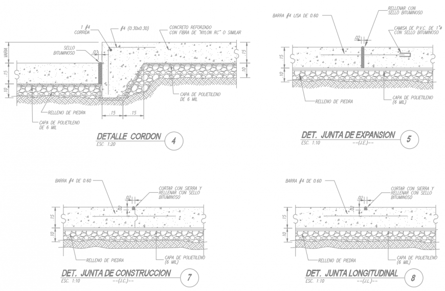 Construction detail drawing in dwg AutoCAD file.