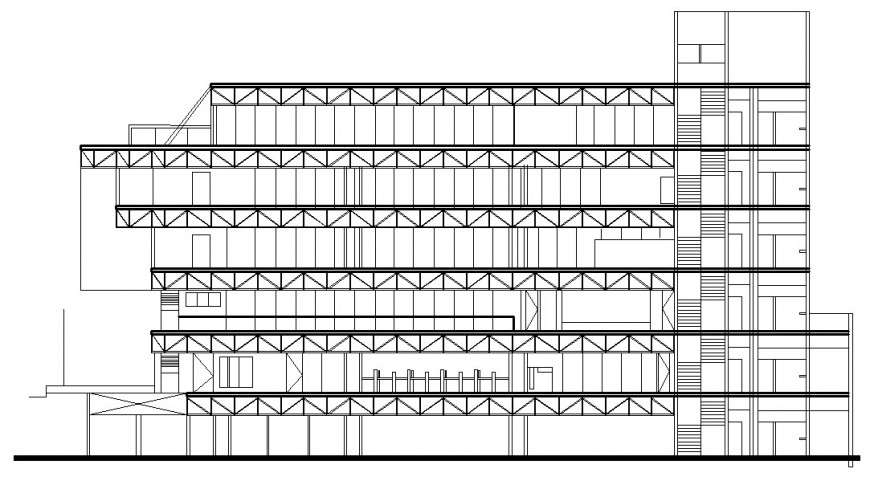 Construction detail of a high building