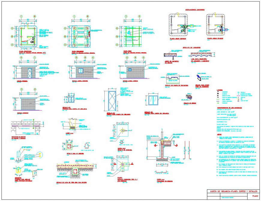 Construction detail of a Toilet.