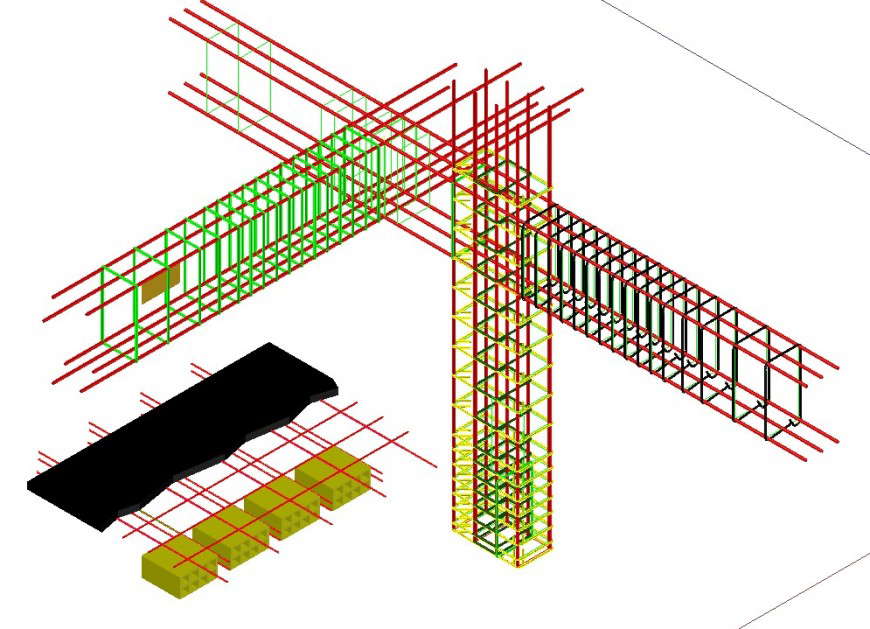Construction details beams columns slab plan autocad file