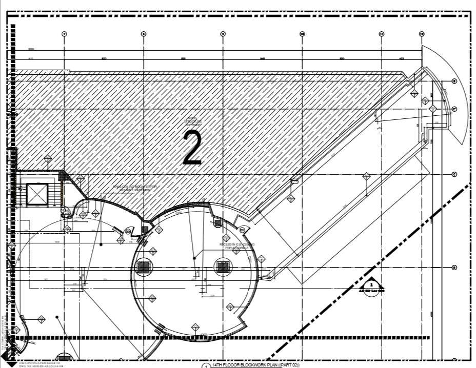 corporate building architectural detail plan,