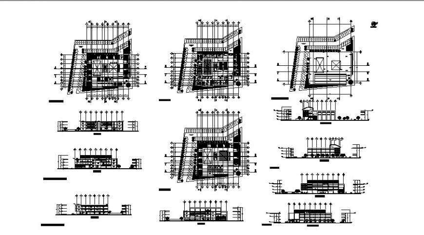 Corporate office building detailed architecture project dwg file