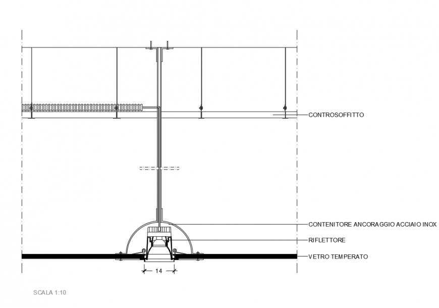 Counter ceiling plan cad drawing details dwg file