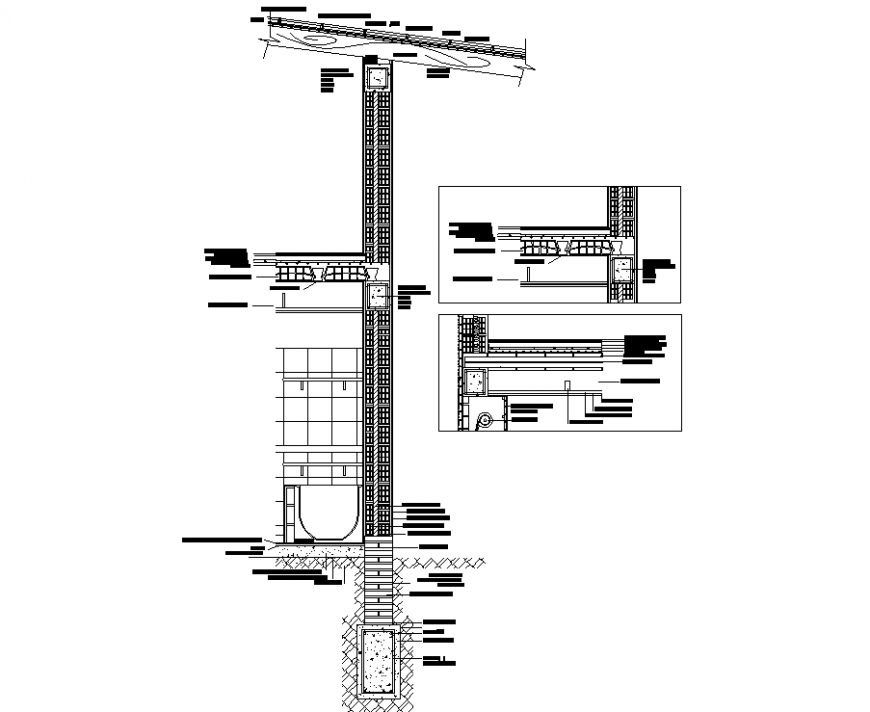 Court constructive traditional system plan detail dwg file.