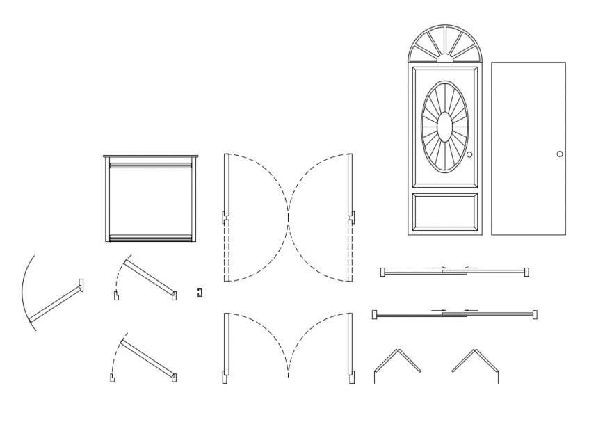 Creative door elevation blocks cad drawing details dwg file
