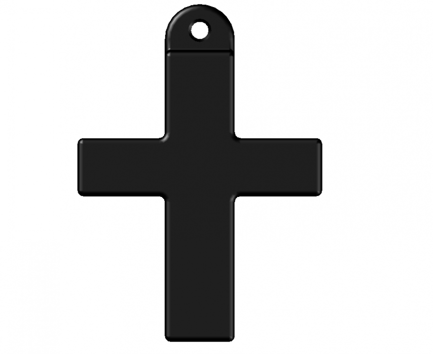 Cross drawing in dwg file.