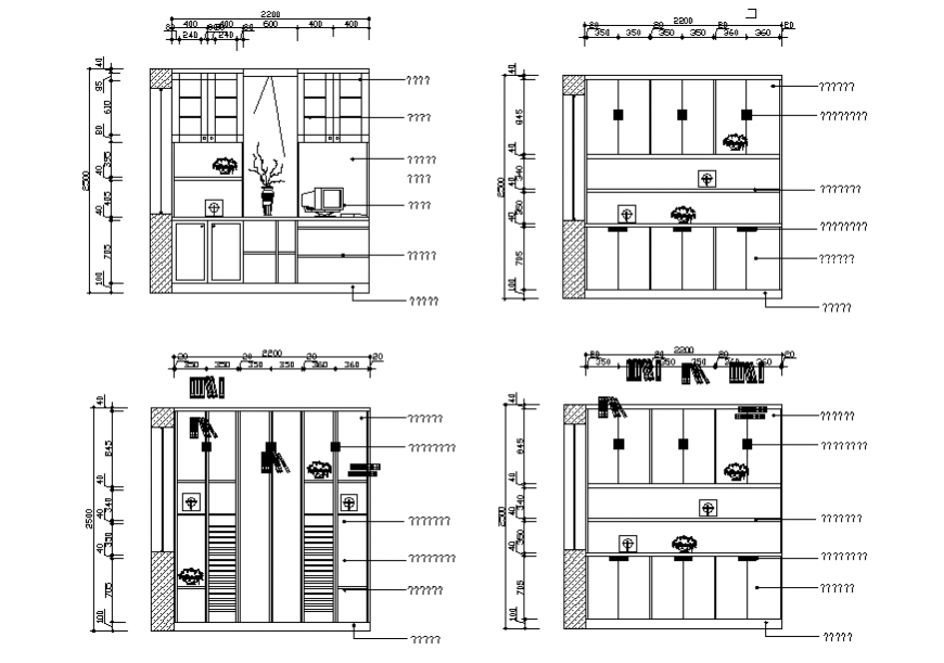 Cub board 2 d elevation plan layout file