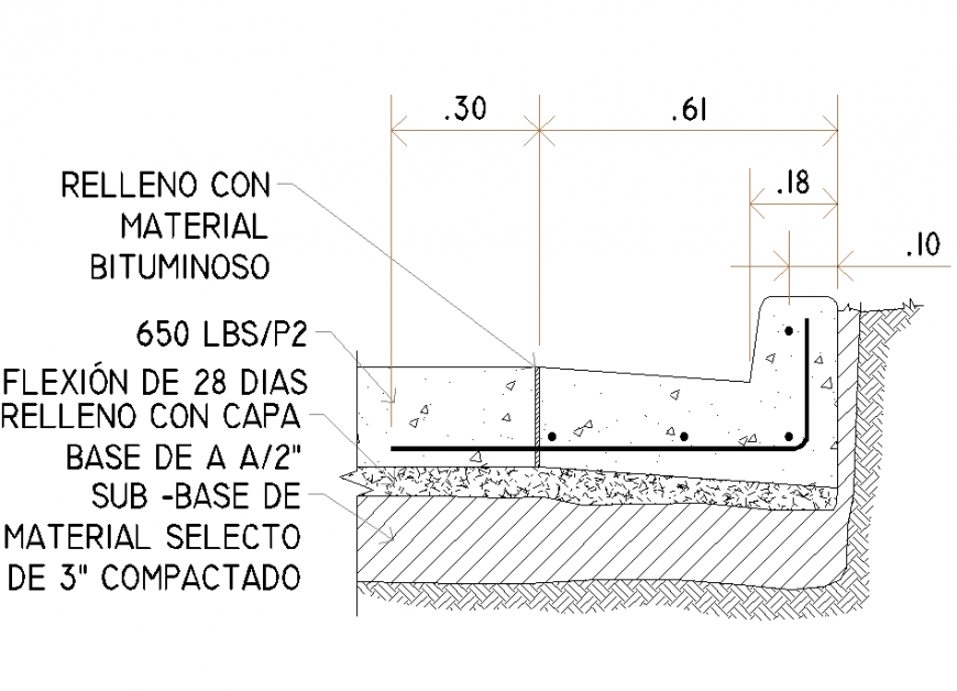 Curb section plan layout file