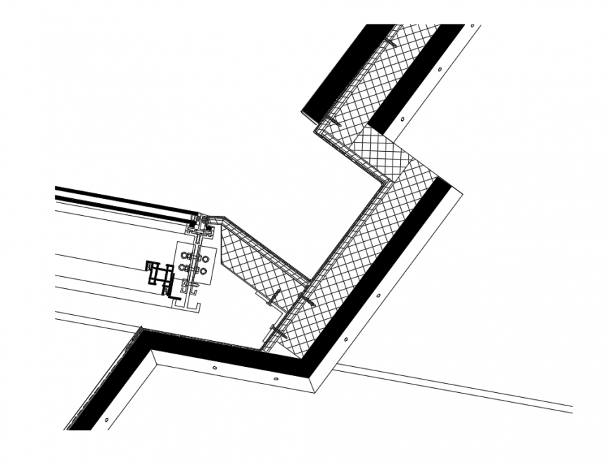 Curtain wall joints constructive structure cad drawing details dwg file