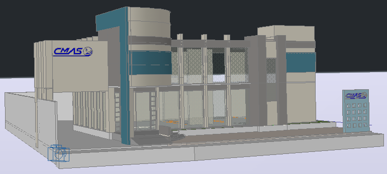 Explore 3D of Office Building Layout in AutoCAD DWG Drawing File