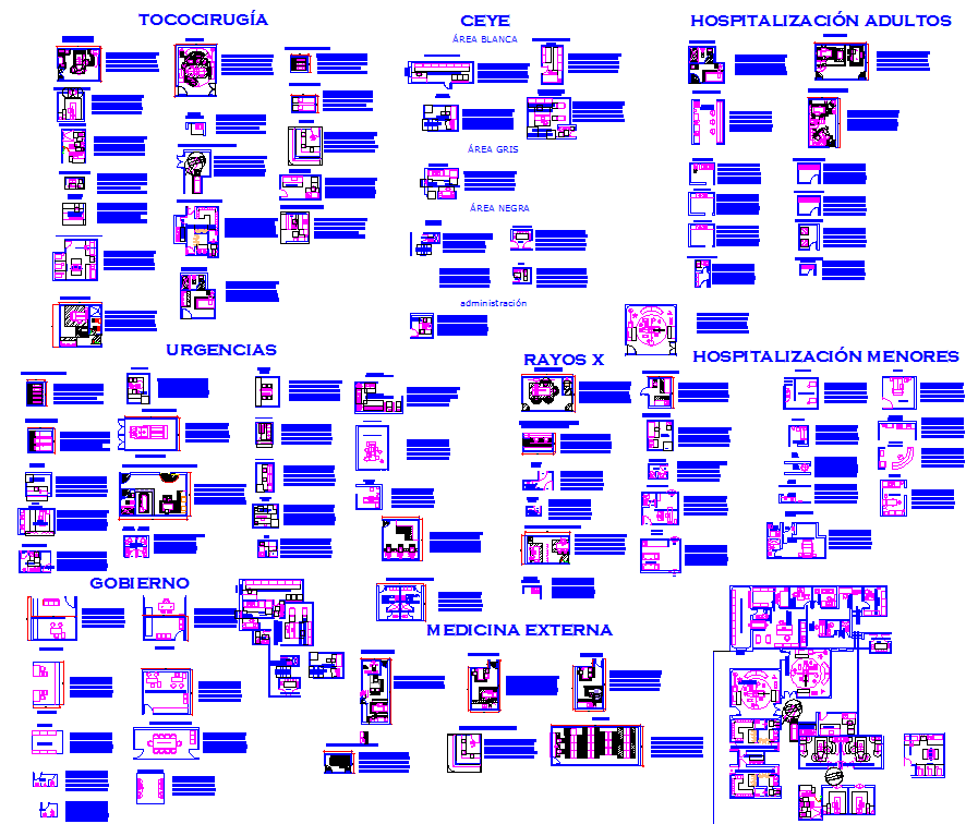 Hospital cad drawing is given in this cad file. Download this cad file now.