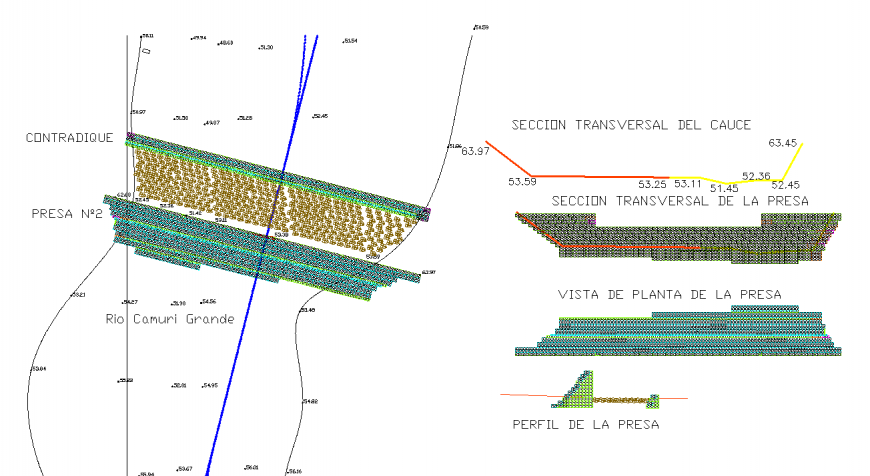 Damp plane detail drawing in dwg file.