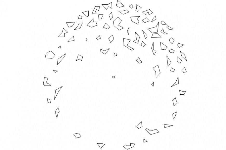 Decorative tree plant 2d block cad drawing details dwg file