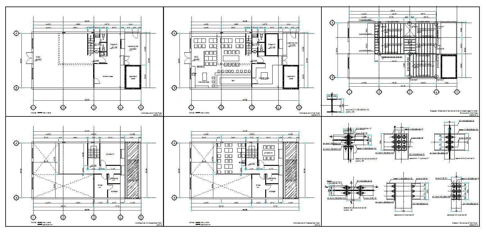 Restaurant lay-out detail