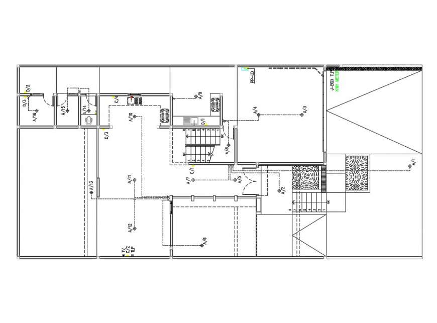Design of Electrical Installation Plan of House dwg file