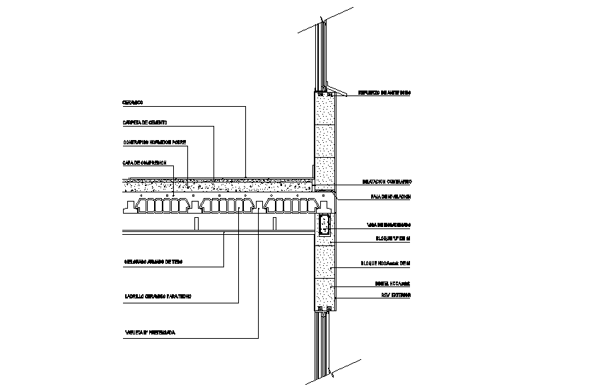 Detail antirust joists section layout file