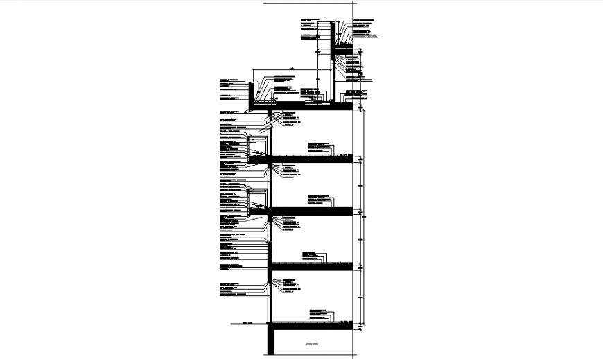 Detail building façade plan