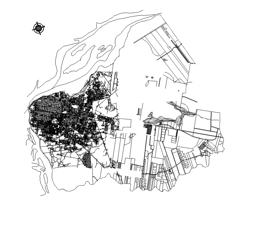 Detail city area plan and elevation 2d view Autocad file
