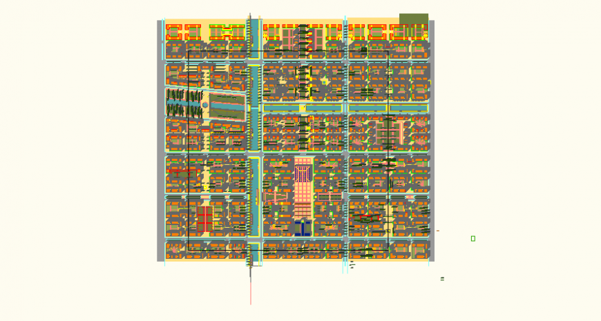 Detail city plan elevation layout file