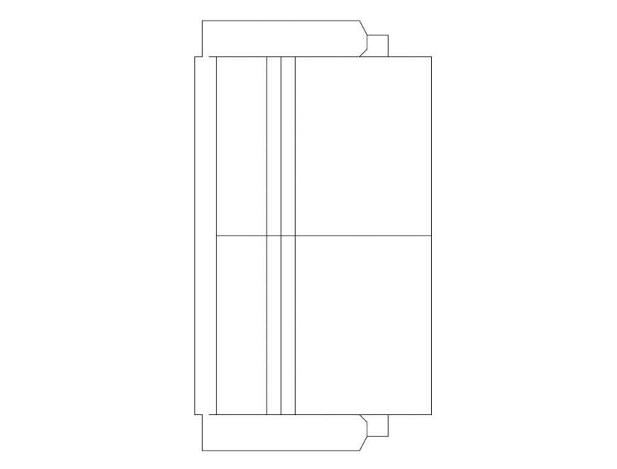 Detailed Elevation of Sofa Set 2D View CAD Furniture Block