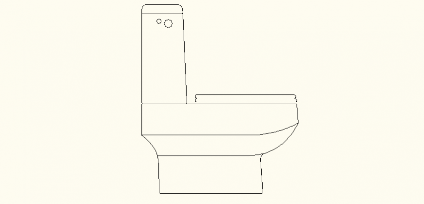 Detail flushing system toilet autocad file